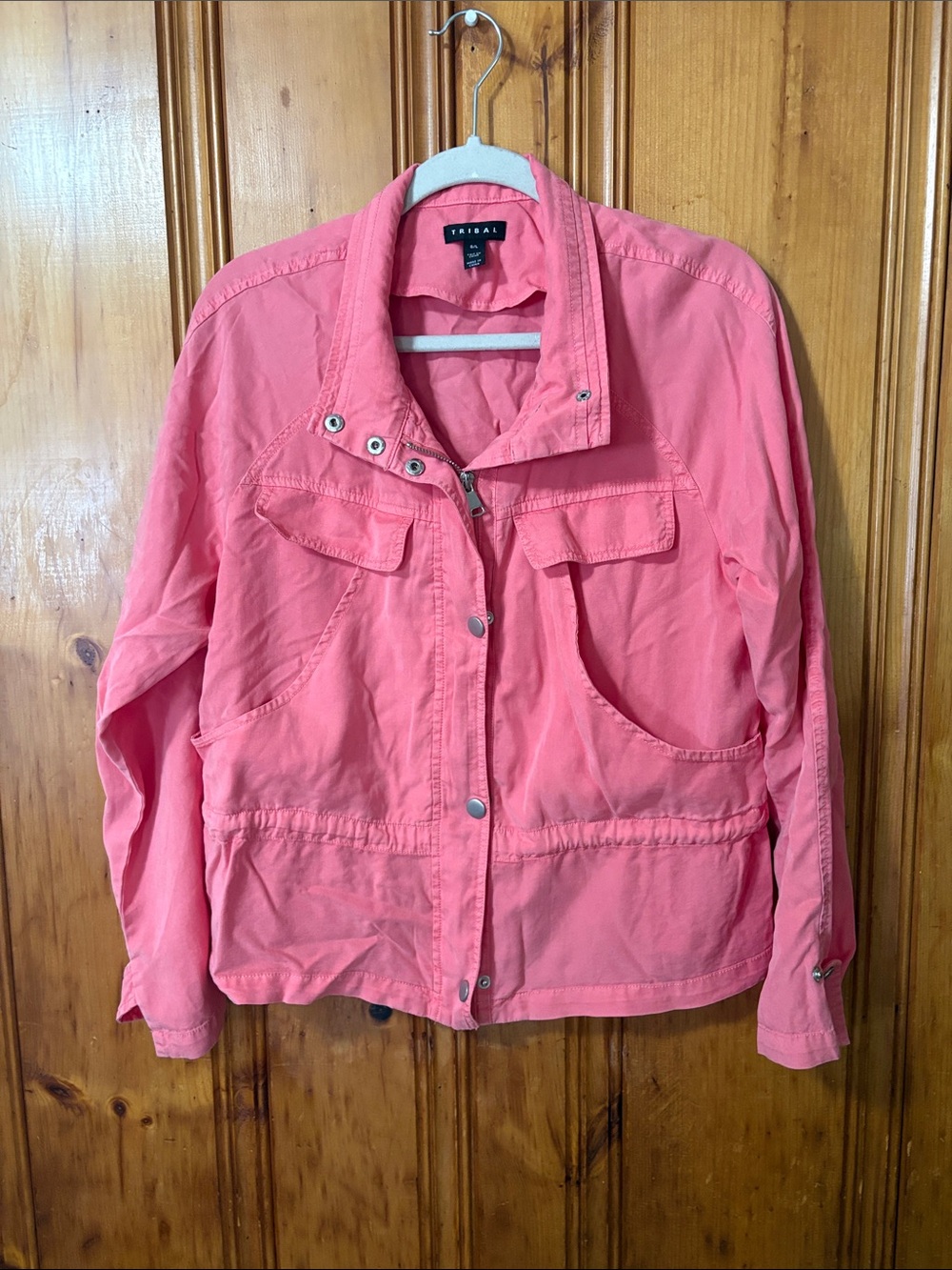 Tribal Coral Pink Lightweight Jacket - Size Large